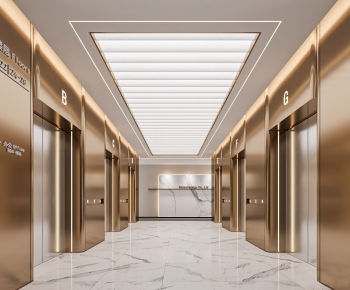 Modern Office Elevator Hall-ID:558110004