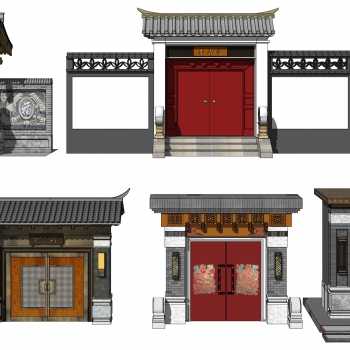 Chinese Style Facade Element-ID:103684904