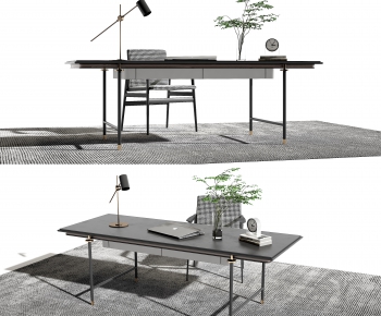 Modern Computer Desk And Chair-ID:539155962