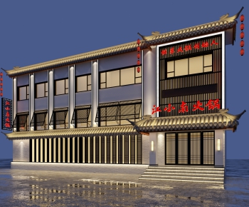 New Chinese Style Facade Element-ID:334275018