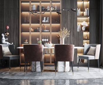 Modern Dining Table And Chairs-ID:923080451