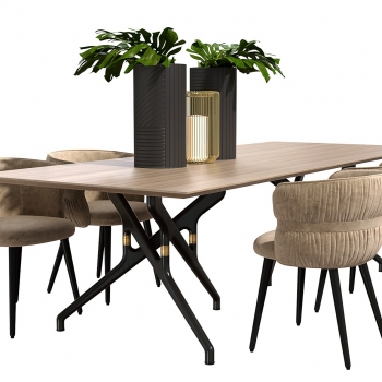 Modern Dining Table And Chairs-ID:817909007