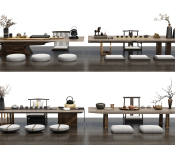 New Chinese Style Tea Tables And Chairs-ID:300374039