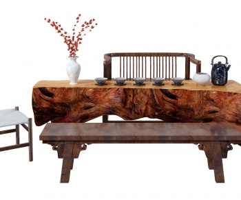 Chinese Style Tea Tables And Chairs-ID:947001932
