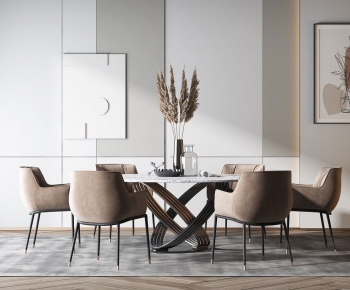 Modern Dining Table And Chairs-ID:749519113