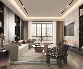 Modern A Living Room-ID:513670926