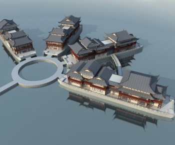 Chinese Style Ancient Architectural Buildings-ID:915467982