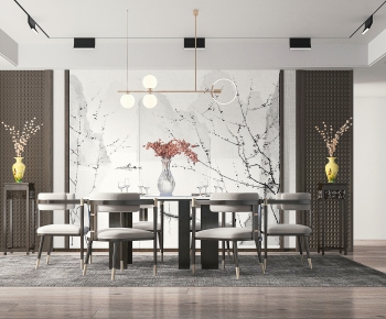 New Chinese Style Dining Room-ID:801390897