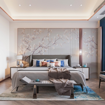 New Chinese Style Bedroom-ID:269546999
