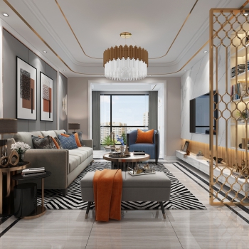 Modern A Living Room-ID:786268001