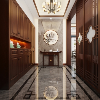 New Chinese Style Hallway-ID:386993891