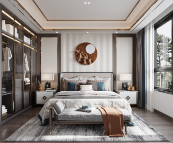 New Chinese Style Bedroom-ID:602123989