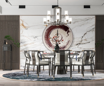 New Chinese Style Dining Room-ID:711031913