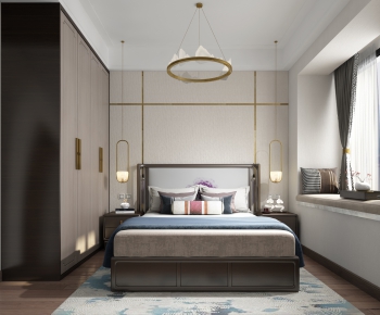 New Chinese Style Bedroom-ID:812814954