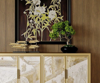 New Chinese Style Side Cabinet-ID:509284026