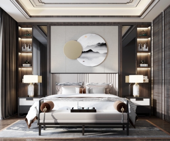 New Chinese Style Bedroom-ID:652482996
