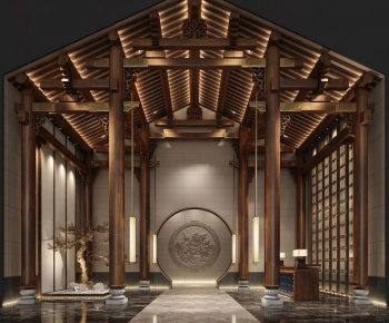 New Chinese Style Lobby Hall-ID:823659912