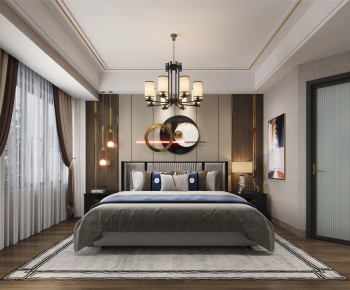 New Chinese Style Bedroom-ID:874784953