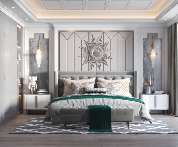 Simple European Style Bedroom-ID:525500879