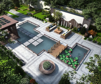 New Chinese Style Courtyard/landscape-ID:631711018