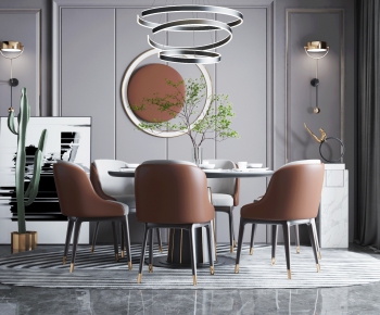 Modern Dining Table And Chairs-ID:999269011
