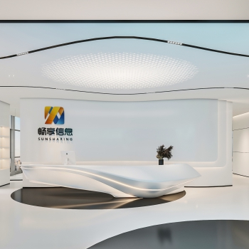 Modern Office Reception Desk-ID:345330954