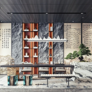 New Chinese Style Tea House-ID:556920057