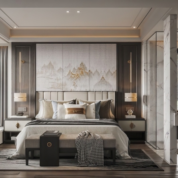 New Chinese Style Bedroom-ID:180054905