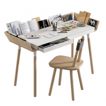 Modern Computer Desk And Chair-ID:666311036