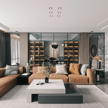 Modern A Living Room-ID:127705107