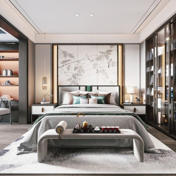 New Chinese Style Bedroom-ID:184812073