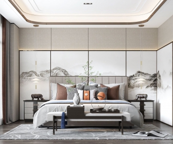 New Chinese Style Bedroom-ID:810389041