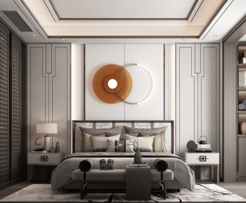 New Chinese Style Bedroom-ID:757257944