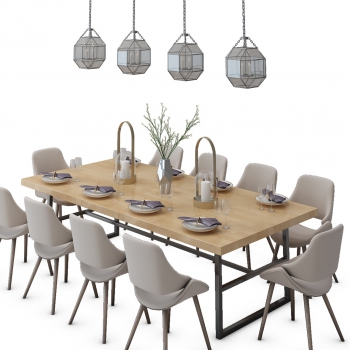 Modern Dining Table And Chairs-ID:417296892