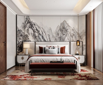 New Chinese Style Bedroom-ID:873730907