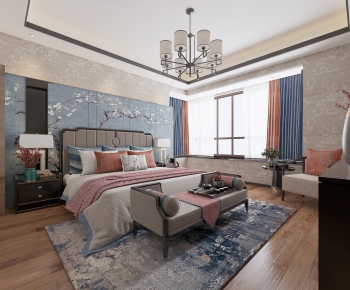 New Chinese Style Bedroom-ID:259547956