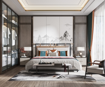 New Chinese Style Bedroom-ID:262945892
