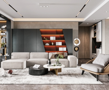 Modern A Living Room-ID:672353031