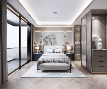 New Chinese Style Bedroom-ID:397280937