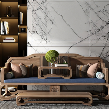 New Chinese Style A Sofa For Two-ID:613935955