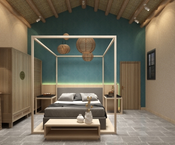 New Chinese Style Bedroom-ID:179553992