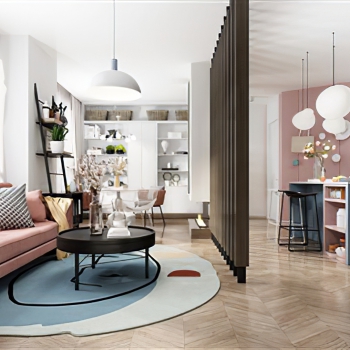 Nordic Style A Living Room-ID:197190057