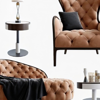 Simple European Style Lounge Chair-ID:729489097