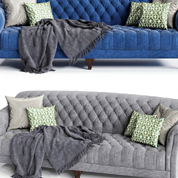 Simple European Style A Sofa For Two-ID:603996041