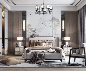 New Chinese Style Bedroom-ID:302035099