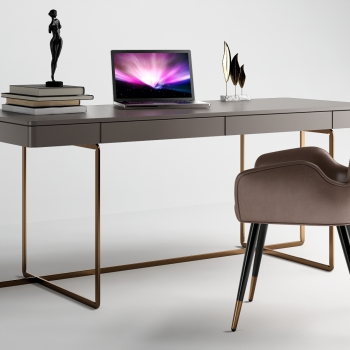 Modern Computer Desk And Chair-ID:437789928