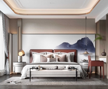 New Chinese Style Bedroom-ID:712837931