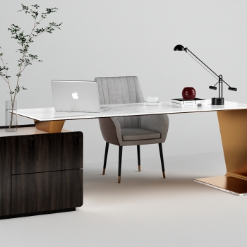 Modern Computer Desk And Chair-ID:851750419