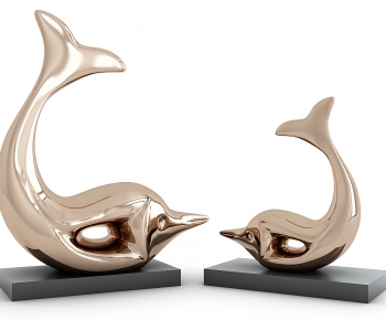 现代海豚雕塑-ID:836903102
