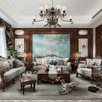 French Style A Living Room-ID:611830005